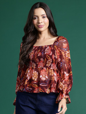 Dressberry Party Printed Women Multicolor Top