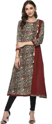 Yash Gallery Women Floral Print A-line Kurta(Multicolor)